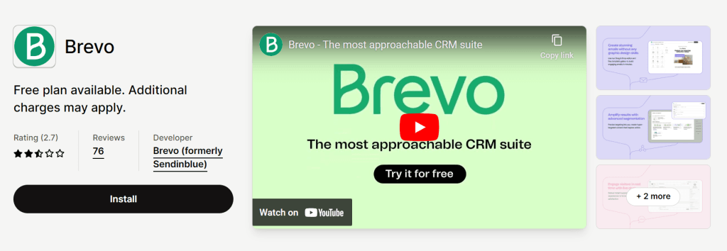 brevo shopify integration
