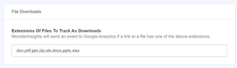file downloads monsterinsights