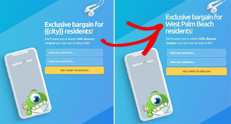 Smart tags in optinmonster