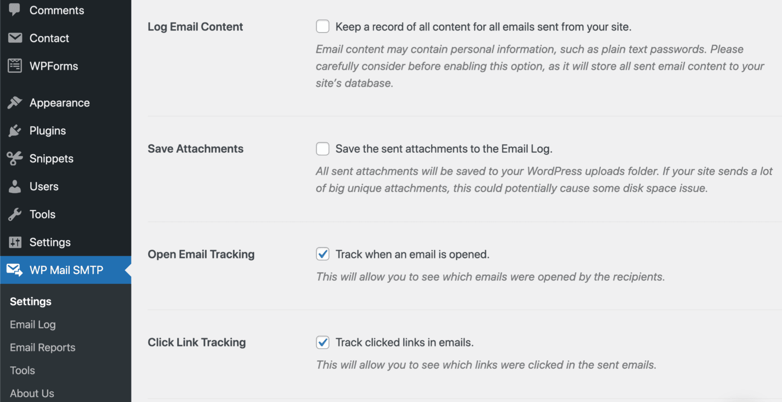 WPSMTP Email Logging WPSMTP Email Logging