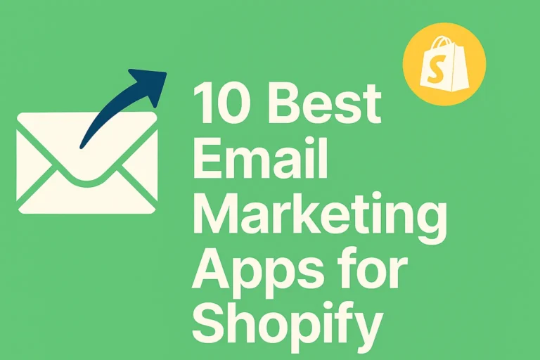 Shopify dashboard showcasing integrated email marketing apps and campaign performance