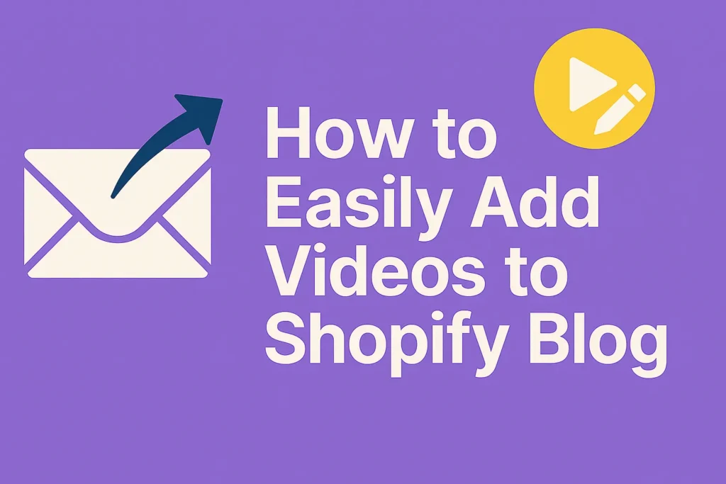 Embedded video player within Shopify blog post layout