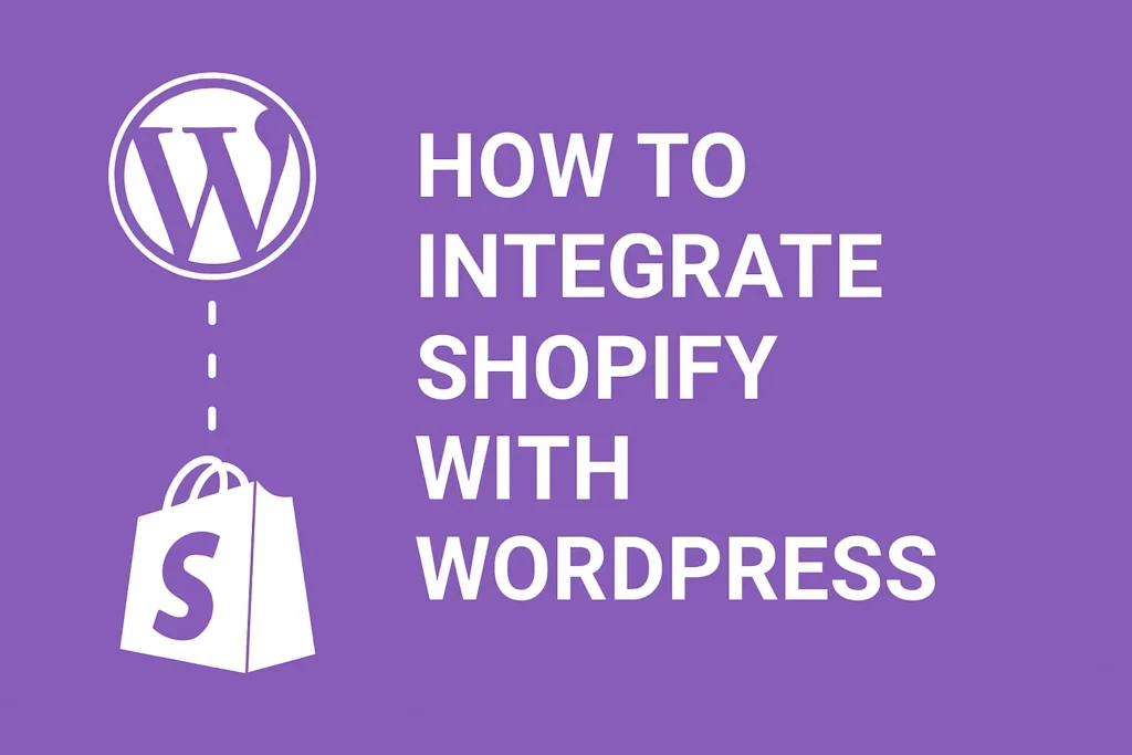 Visual representation of Shopify and WordPress integration with plugin and embed options