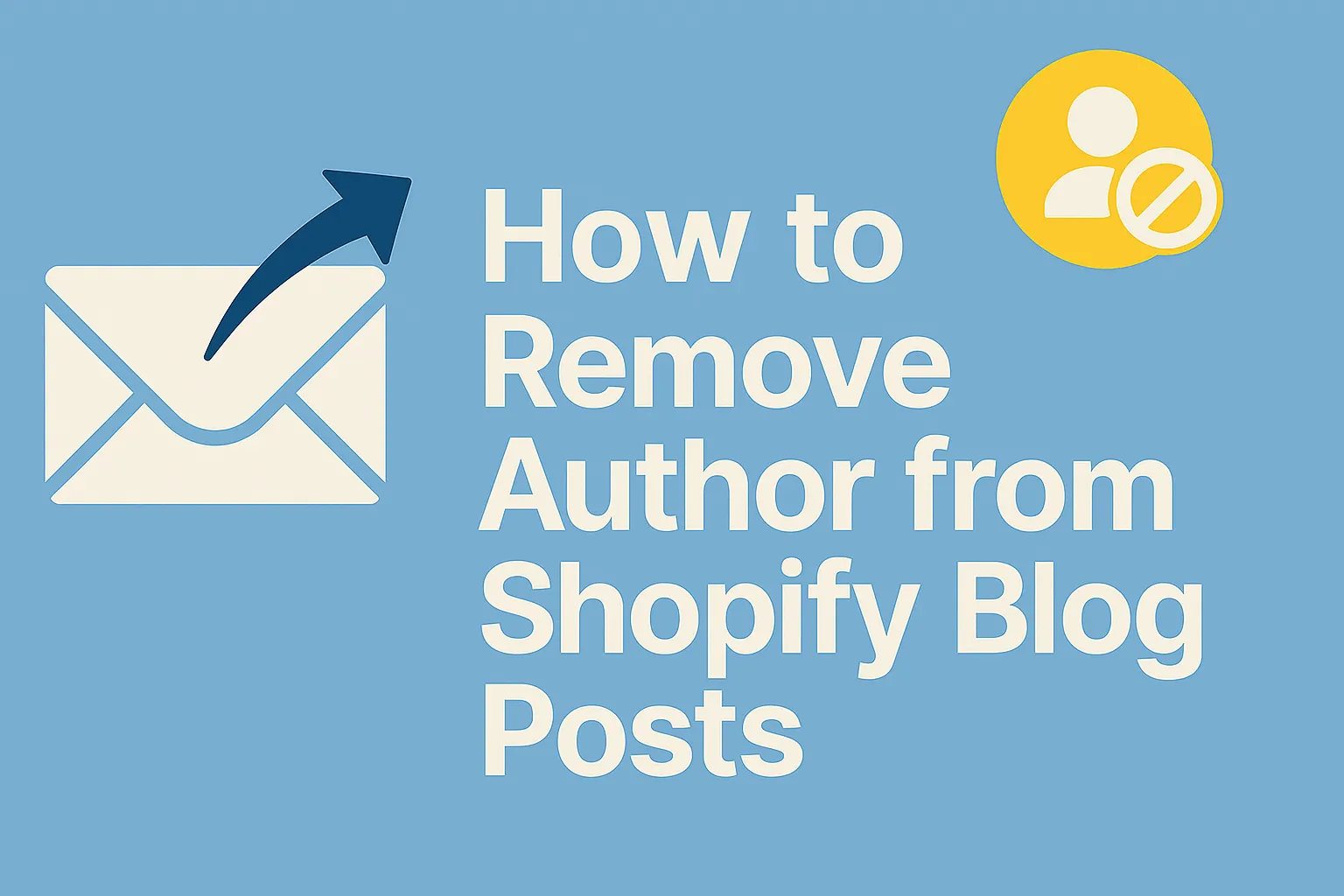 Shopify blog post settings showing removal of author attribution