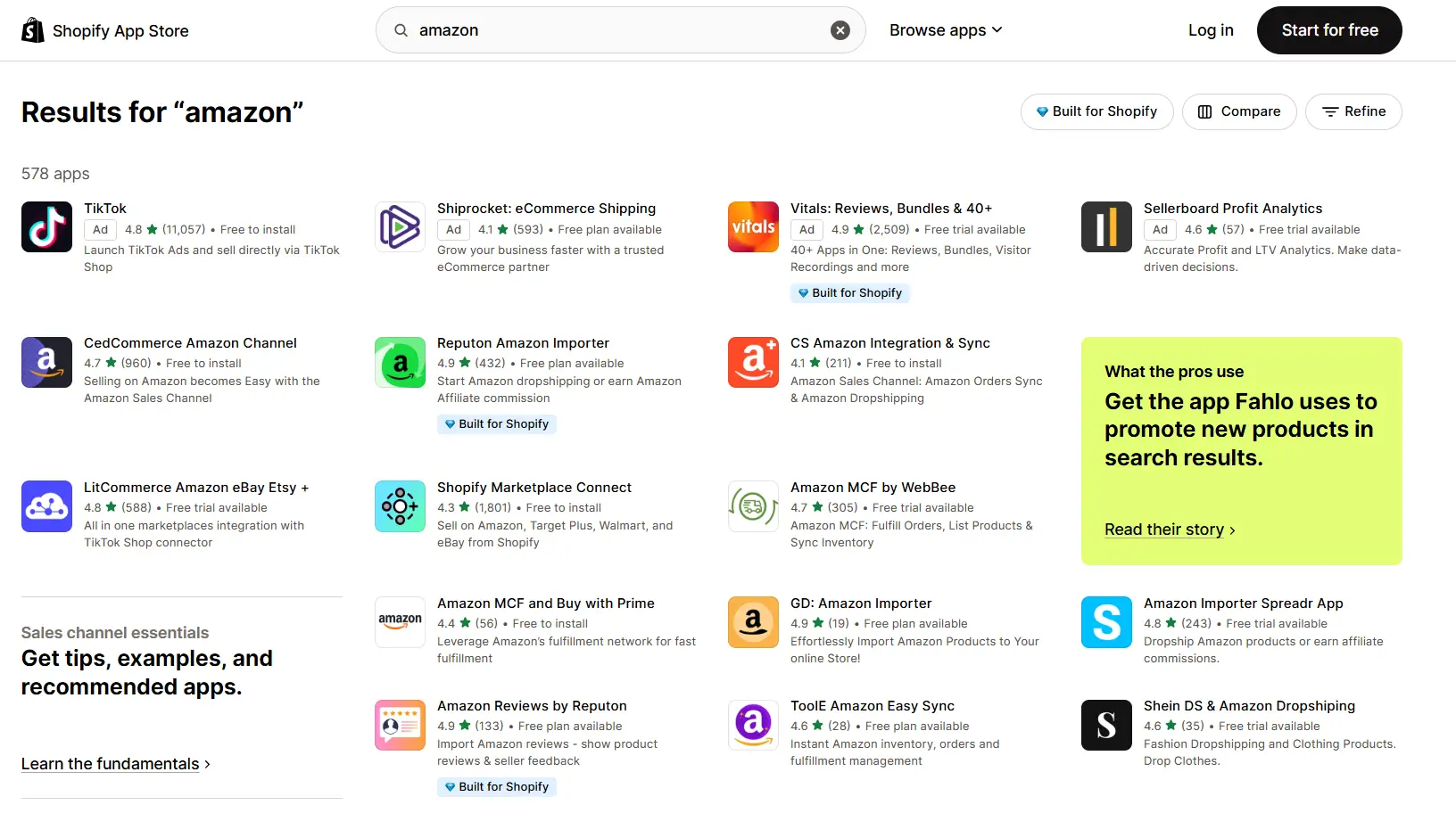 shopify store for amazon integration