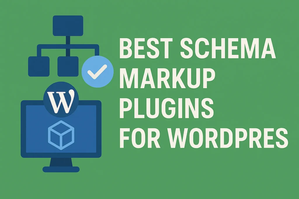 Schema markup plugin interface in WordPress showing structured data setup