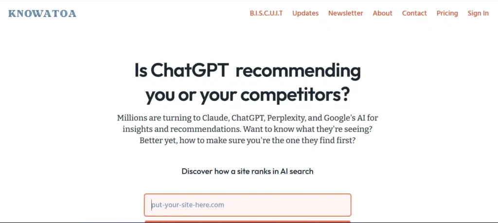 Knowatoa AI llm tracking tool