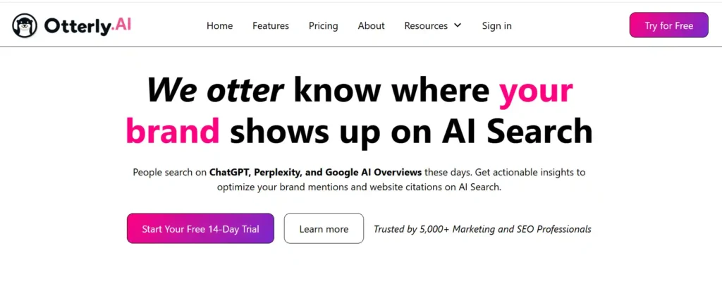 Otterly AI llm tracking tool