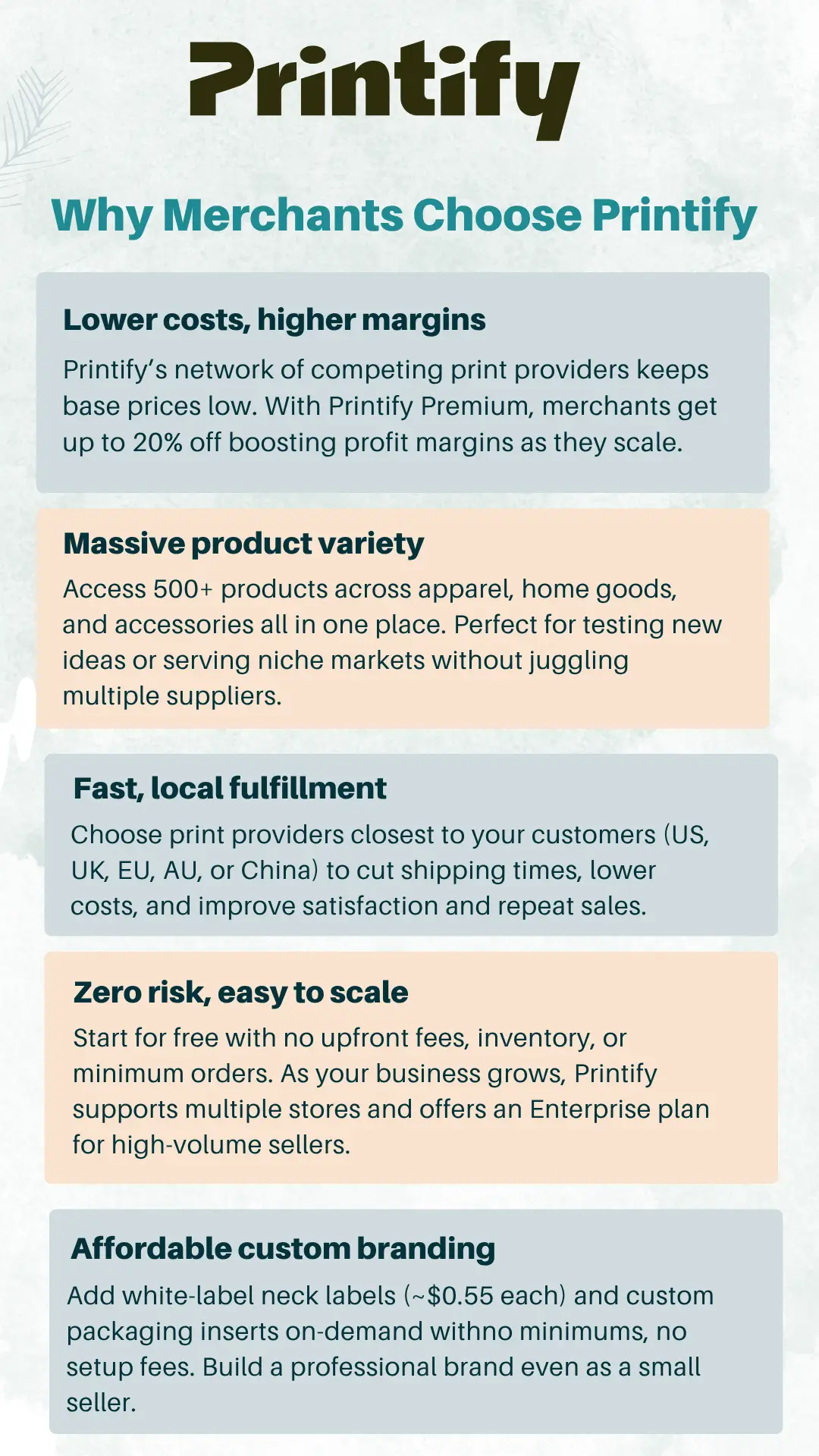 why merchants choose printify