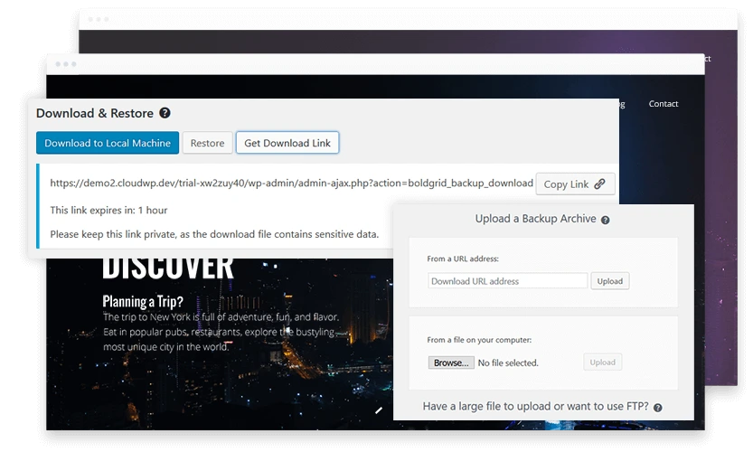 Total Upkeep wordpress backup plugin