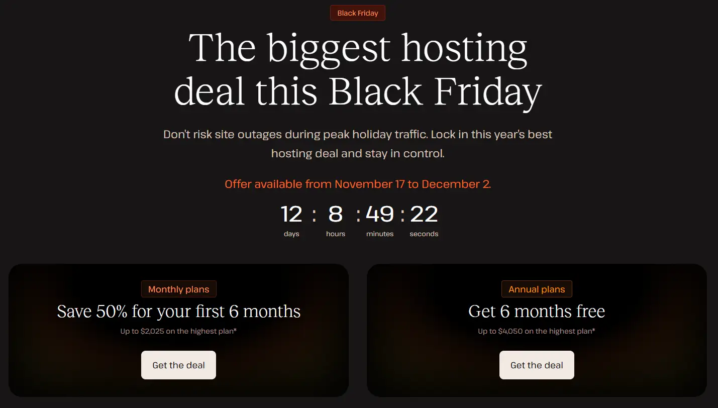 kinsta hosting black friday deal