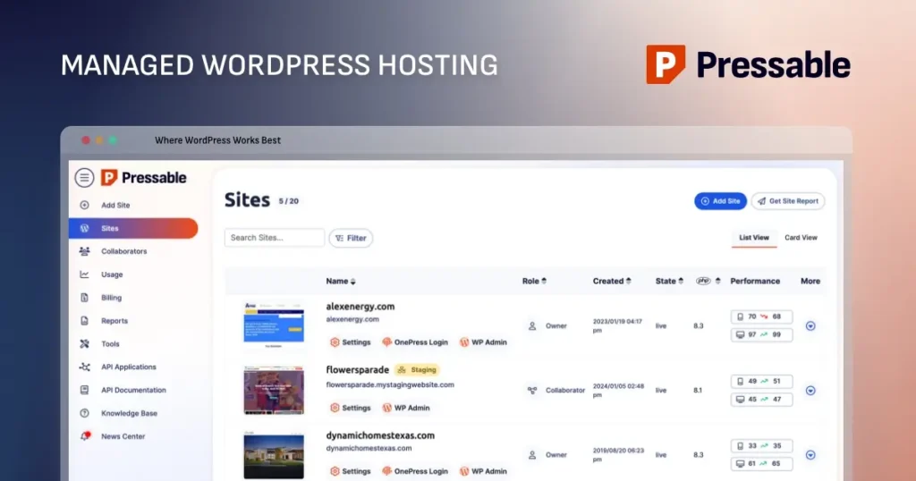 pressable managed wordpress hosting