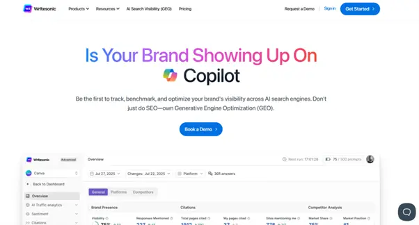 writesonic AI Brand Visibility Tool